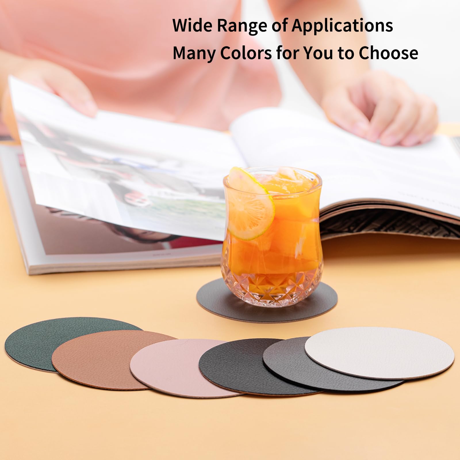 Sottobicchieri Antiscivolo Chitomars - Set Da 12, Rotondi, Bifacciali, Lavabili, Diametro 10cm - Foto 7