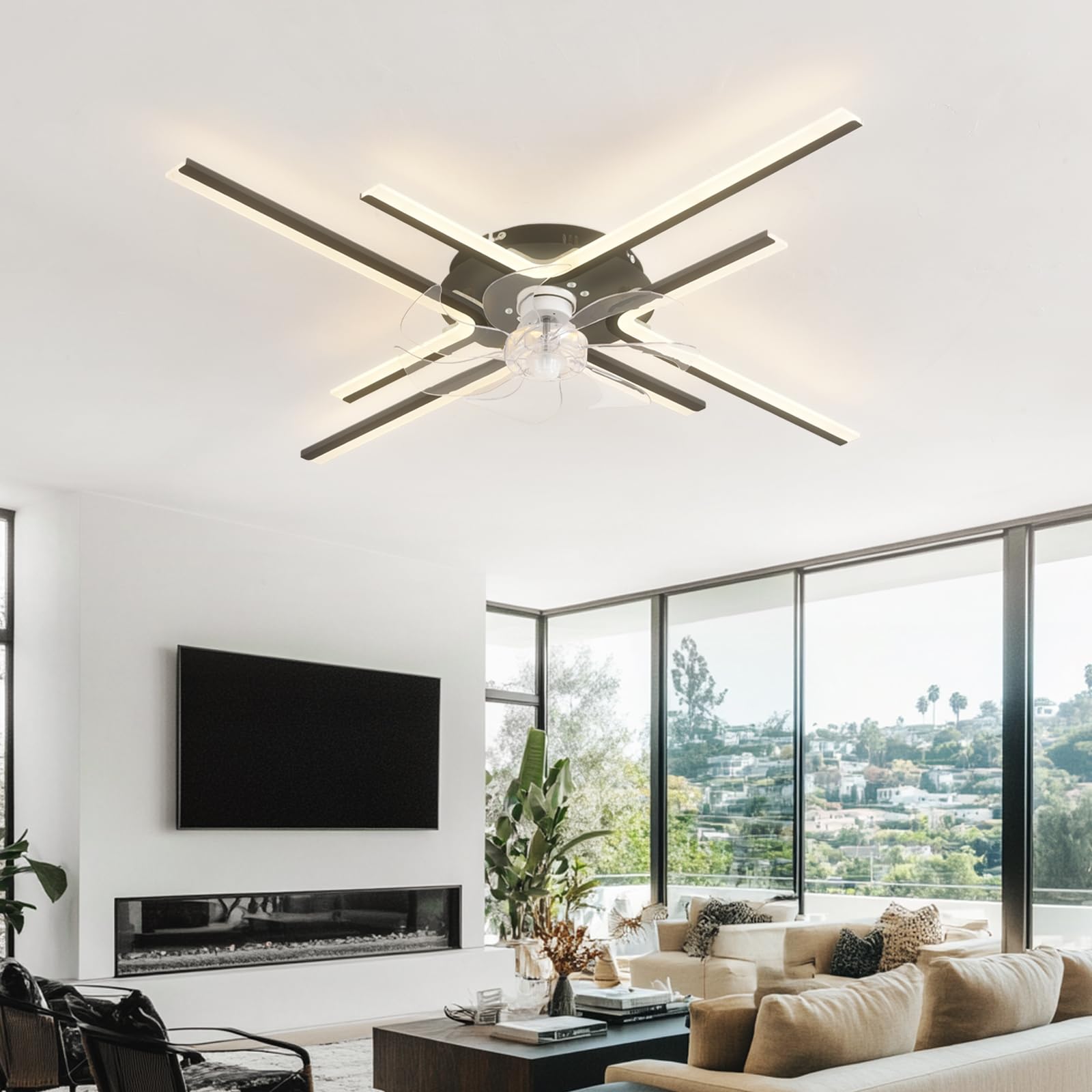 Ventilateur De Plafond Avec Lumière, Ventilateur Plafond Avec Lumiere