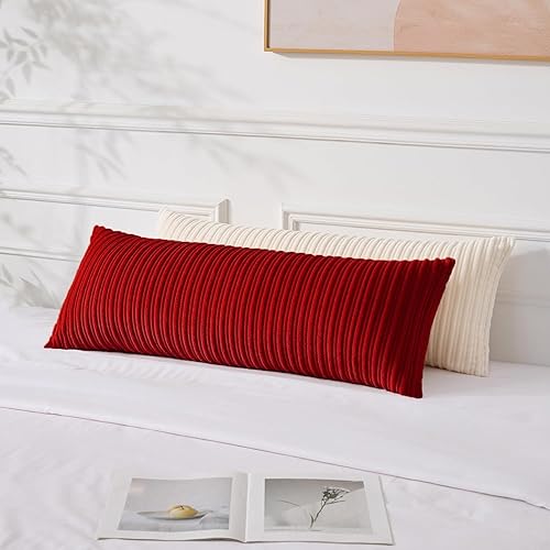 Miniatura 608 de UGASA - Juego de 2 fundas de almohada de terciopelo a rayas, funda decorativa para cojín con cremallera oculta para el hogar, sofá, dormitorio,