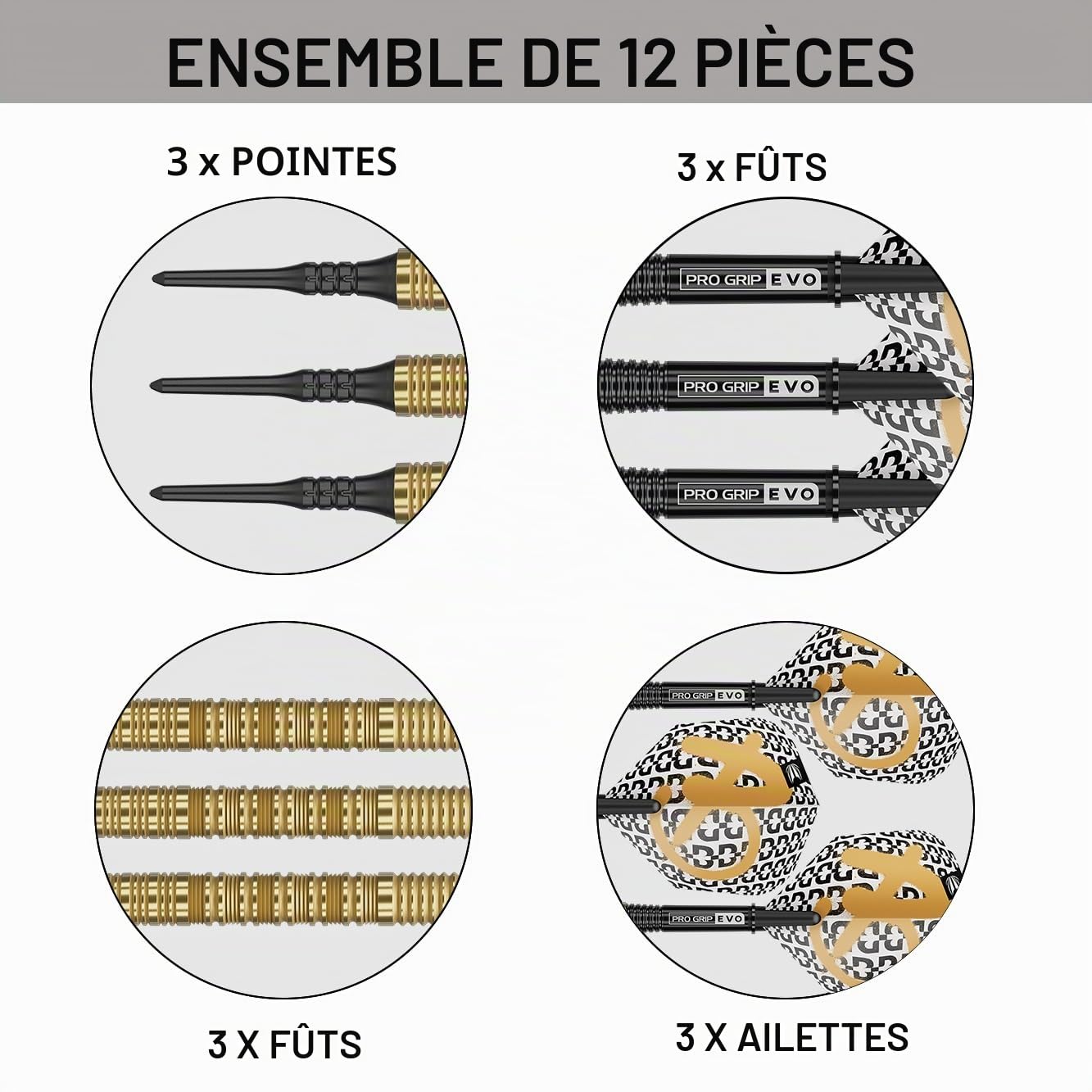 Target Darts Bolide Envy 90% Tungstène Pointe Souple Dart Set (Barrel 10), 18G/21G | N° 6 Vols et Pro Grip Evo Arbres, Électroniques Pixel Conseils Inclus | Professionnels Fléchettes Sets