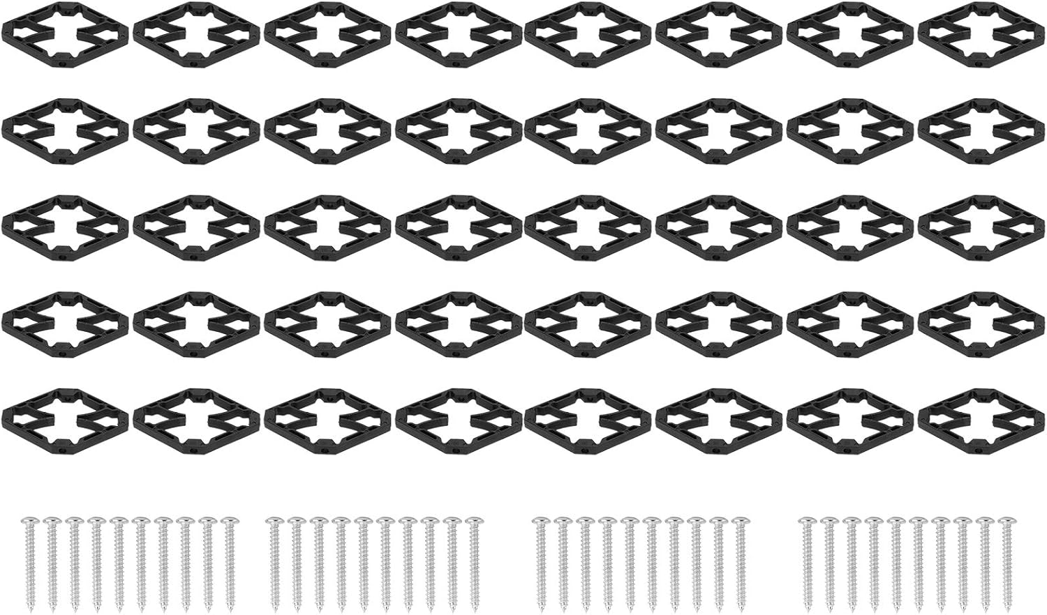 86mm Switch Box Repair Tool Kit 40Pcs Professional Adjustable Wall Plate Fixing Bracket with Screws for 86mm Electrical Outlet Box Repair Nylon 66 Insulated Support Durable (Insulated