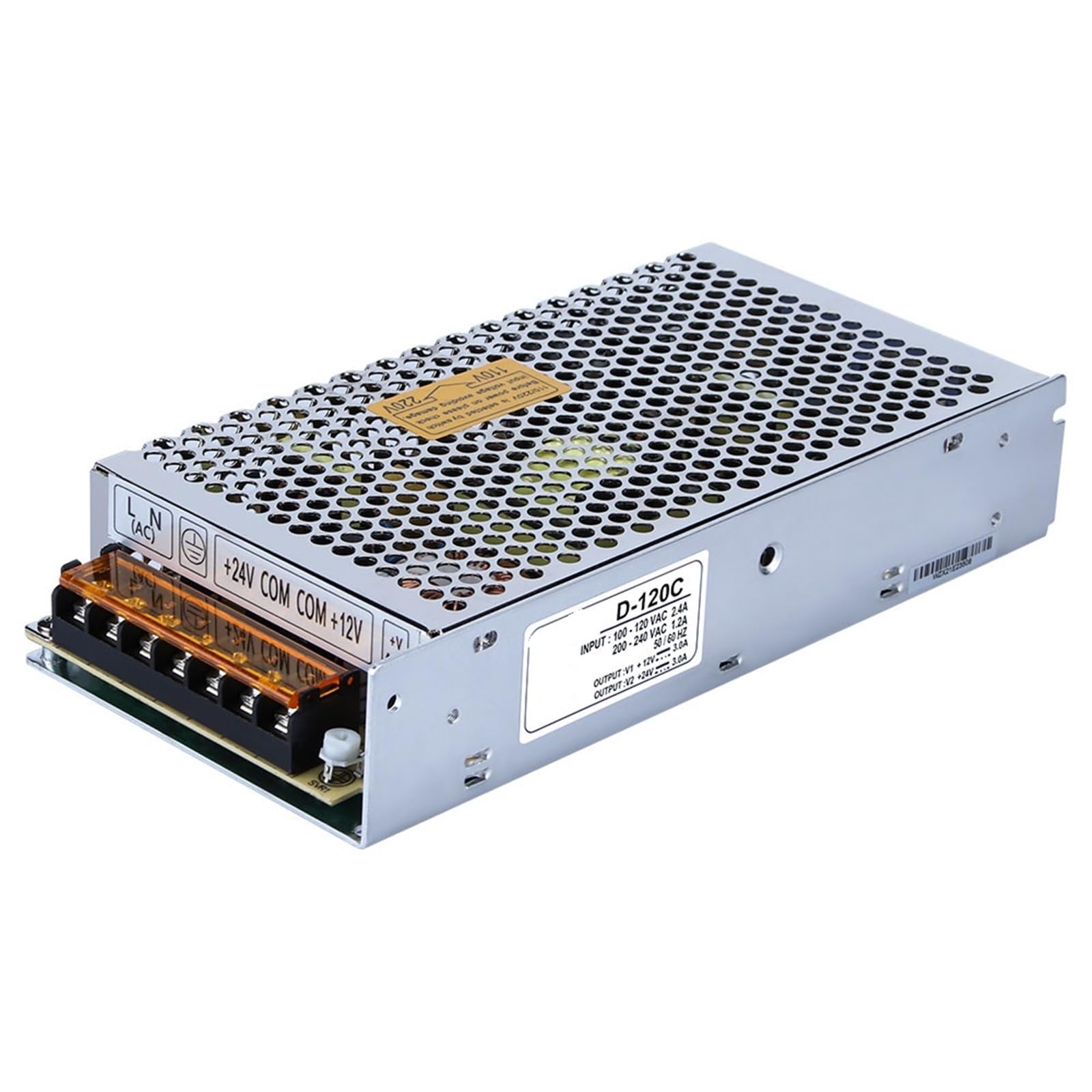 Alimentation à découpage double sortie D-120C 120W 12V 3A 24V 1 pièce