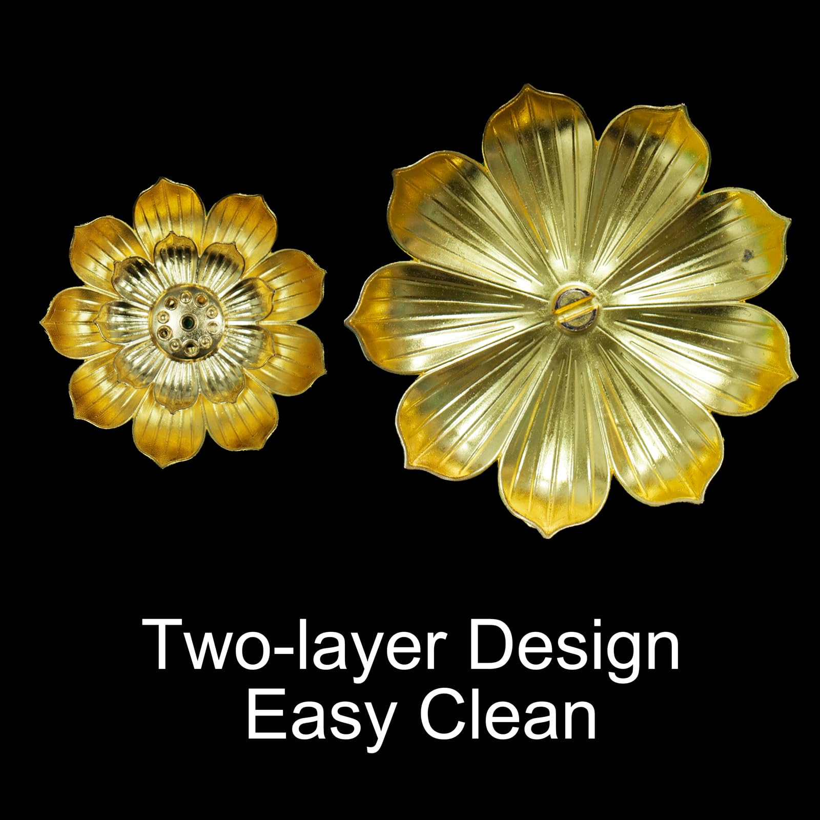 HIPASLO Incense Holder, Lotus Detachable Ash Catcher, Gold