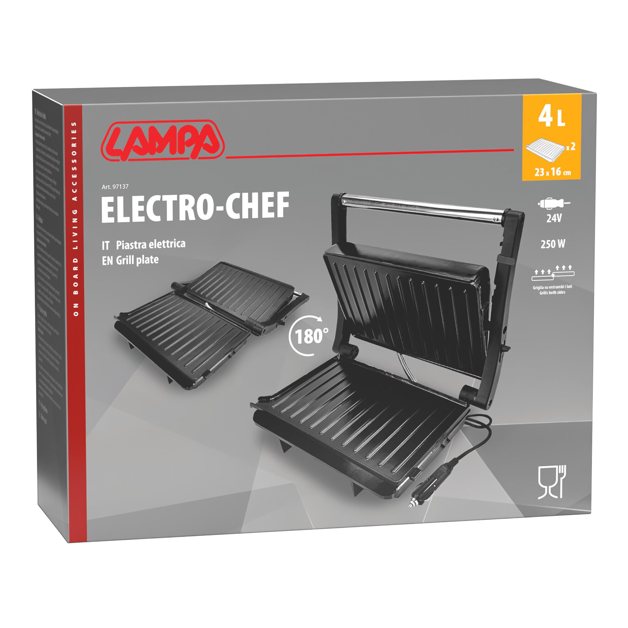 Lampa 97137 Electro-Chef, piastra elettrica - 24V - 250W - 10A