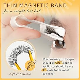 QUEWEL No Glue Needed Eyelashes, Magnetic Eyelashes Natural Look, Reusable Magnetic Lashes Kit with Applicator, Easy to Wear and Remove with Instructions(Lashes-I)