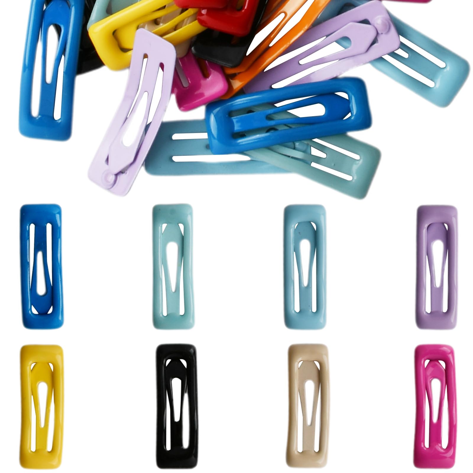 Lot De 100 Pinces à Cheveux Multicolores Pour Bébé Et Fille - 20 Couleurs - 3 Cm