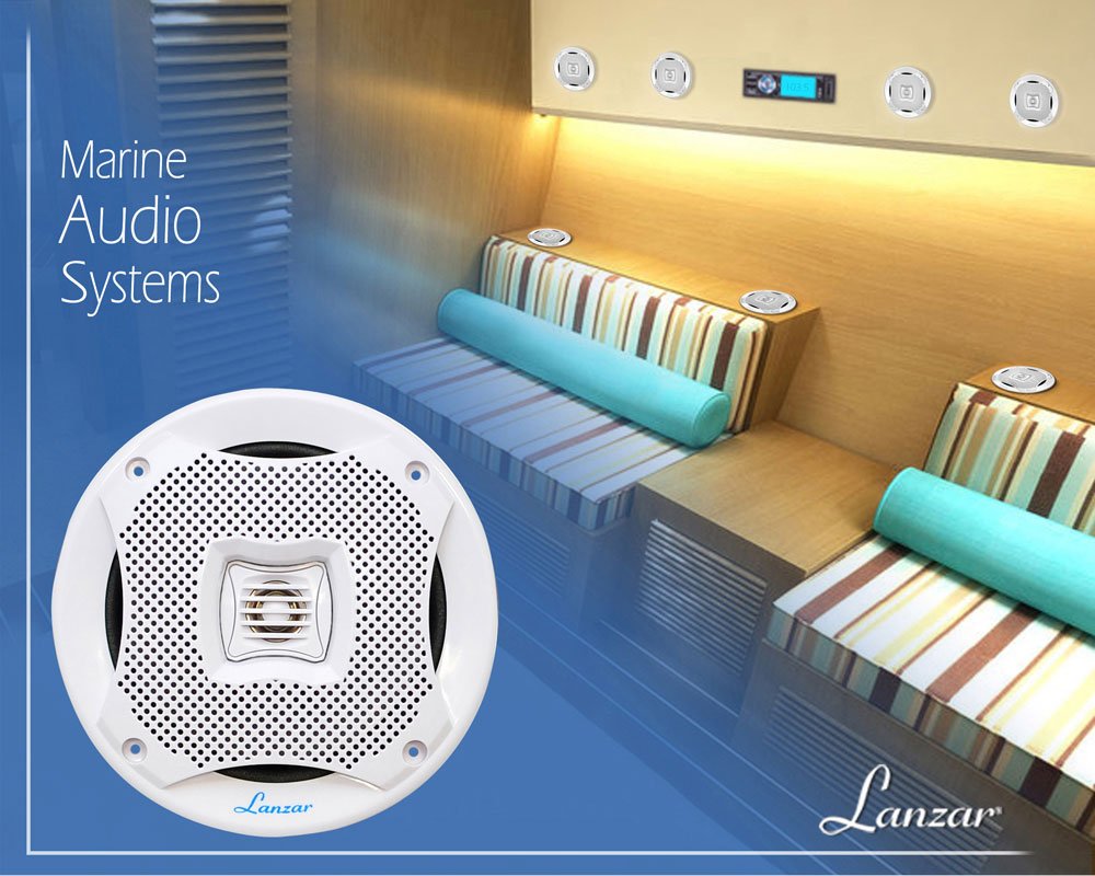 Lanzar AQ6CXW - Juego de altavoces de doble voz (400 W, 16,5 cm), color blanco