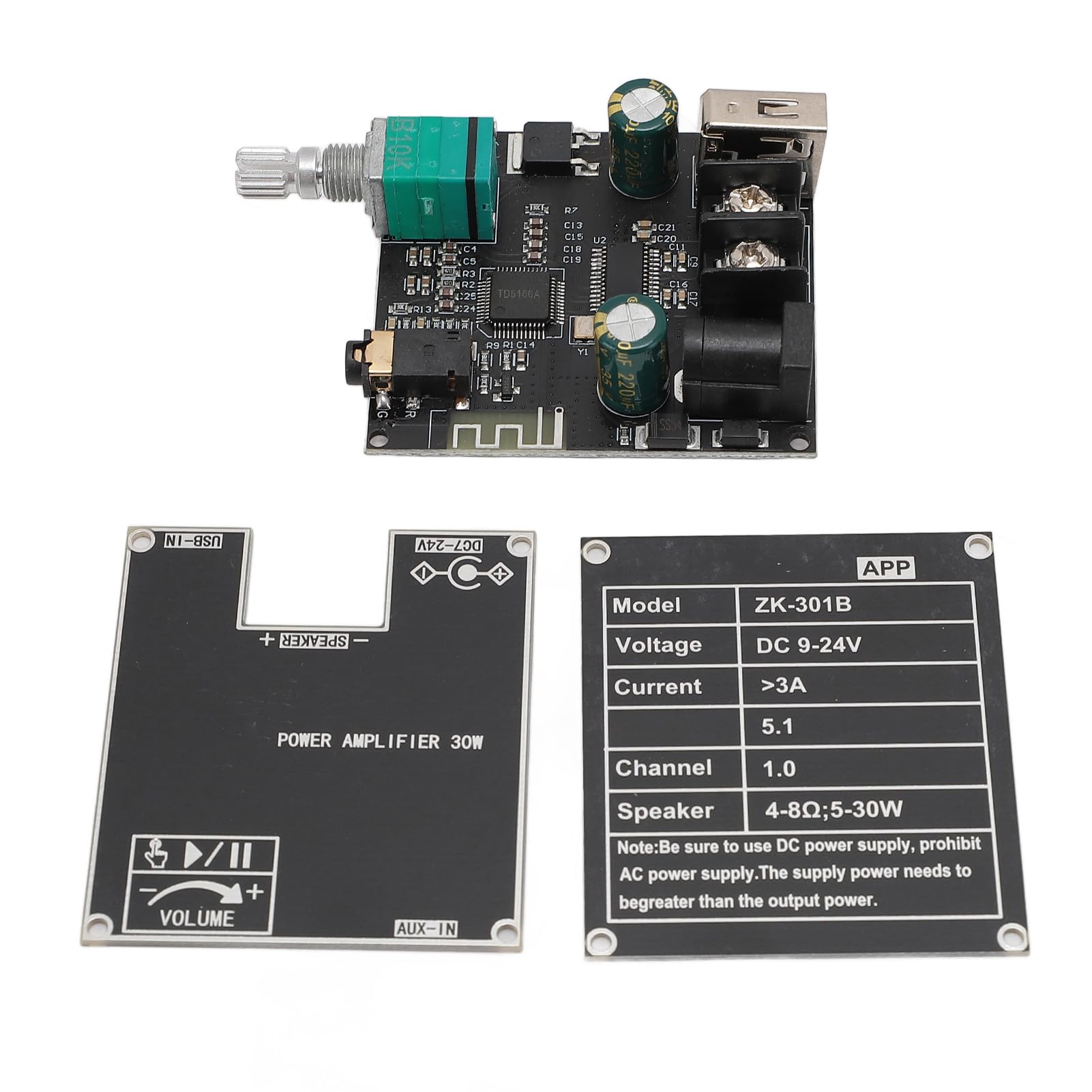 Modulo Amplificatore Stereo TPA3110 15W+15W Con Controllo Bassi E Alti Per Altoparlanti Passivi - 2