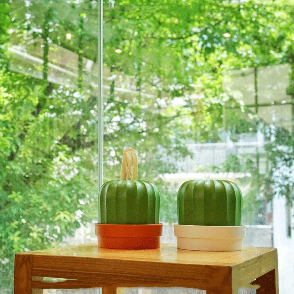 Scatola Porta Fazzoletti Portatovaglioli Multifunzione Per La Casa Portatovaglioli Multifunzione In Carta In Rotolo Con Cactus Per Decorazioni Da Camera O Da Ufficio Portafazzoletti Per Bagno(White)