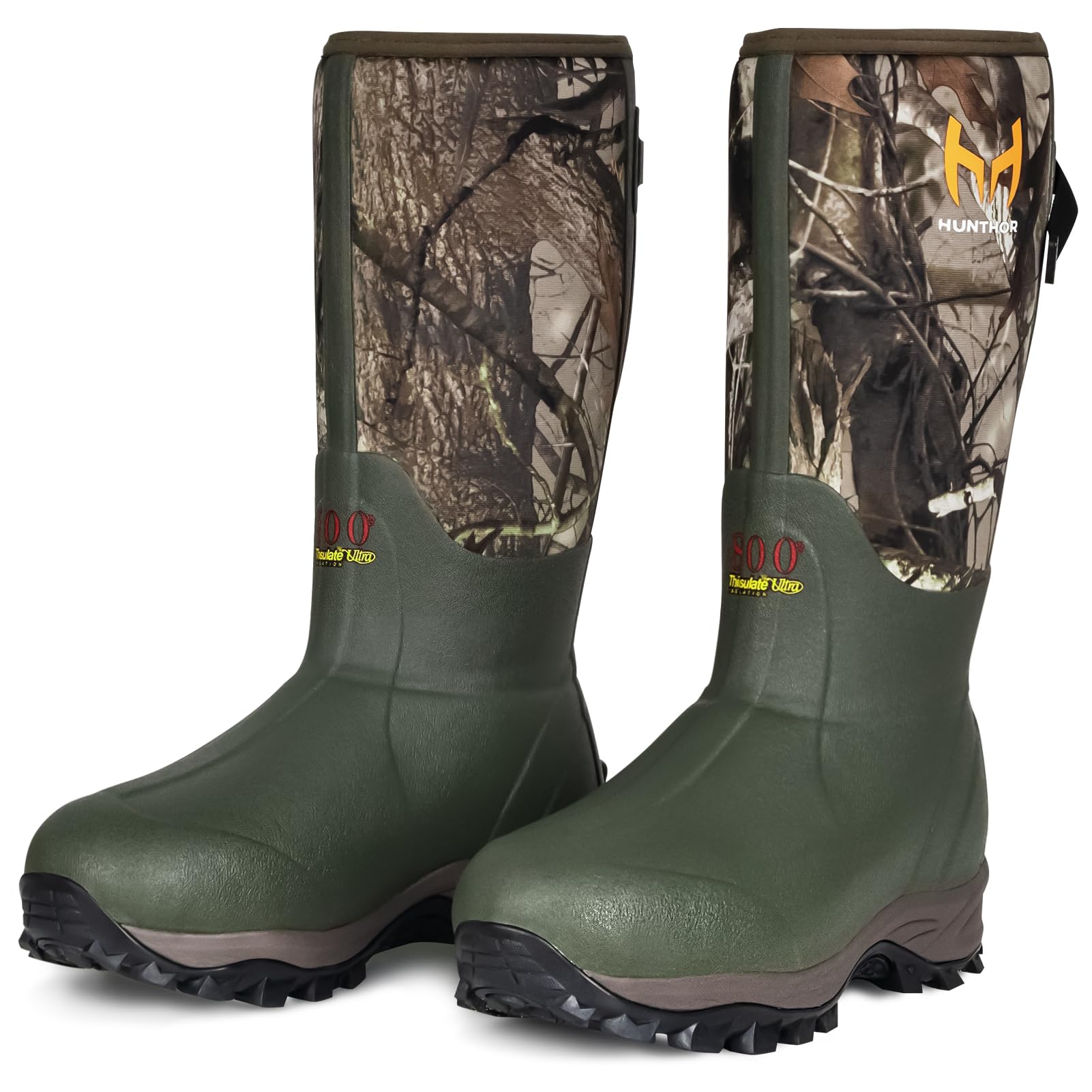 hunthor Hunting Boots for Men with 800g Insulation, Waterproof Rubber Cold-Weather Boots with 6mm Neoprene, Steel Shank & Anti-Slip Sole for Hunting and Working-picture-48