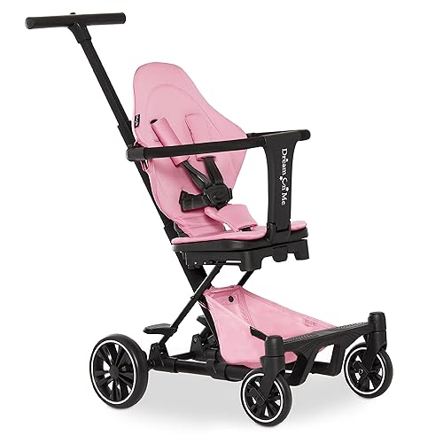 Drift Rider - Cochecito en color rosa, diseño resistente, rotación de 360 grados, plegado compacto, ruedas suaves