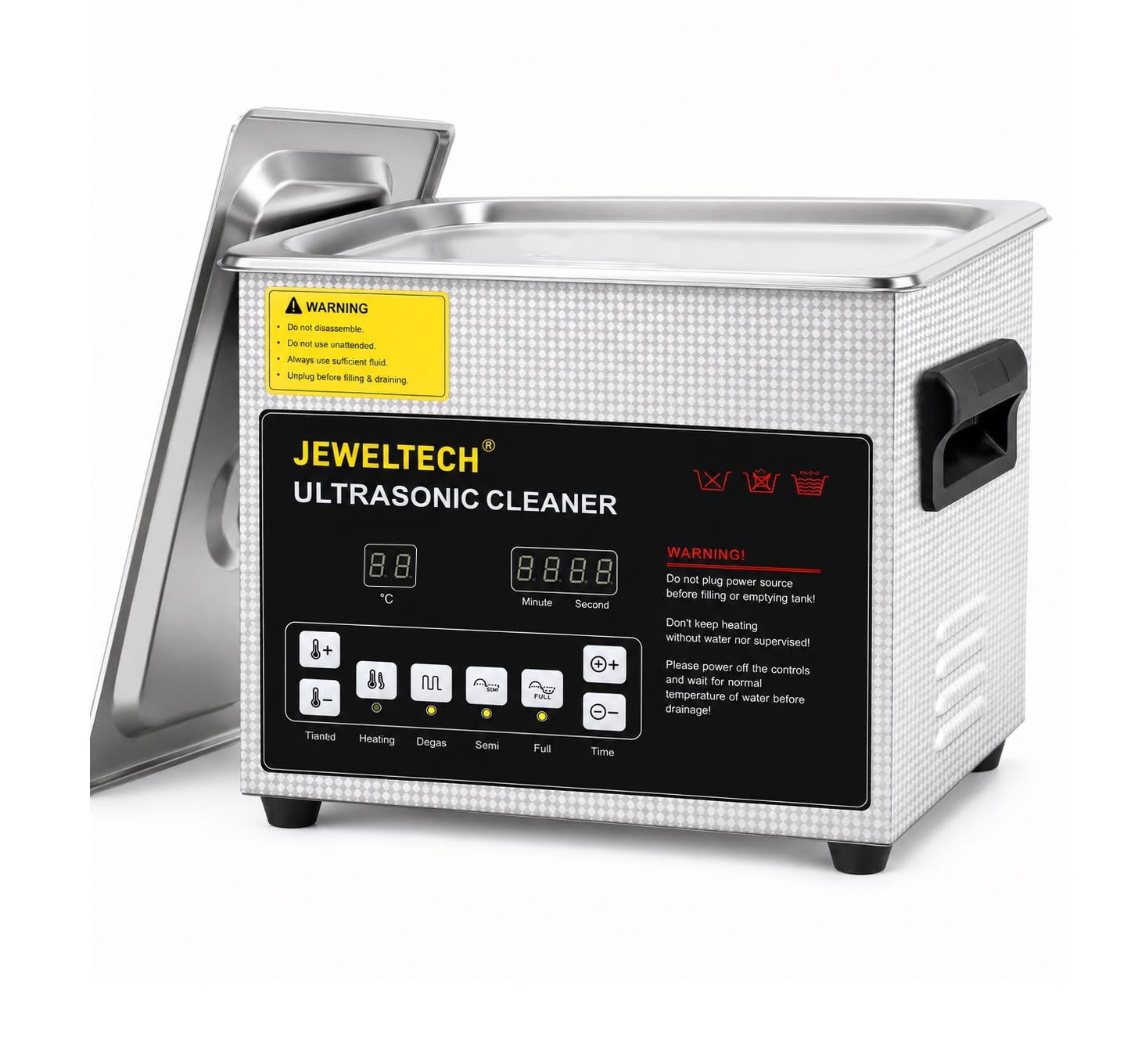 Ultrasonic Cleaner Machine 3L with Auto Degas & Semi-Wave Feature – Digital Timer & Heater | 42kHz Stainless Steel Ultrasonic Cleaning Machine for Jewelry, Dental Retainers, Glasses, Watches-image-38