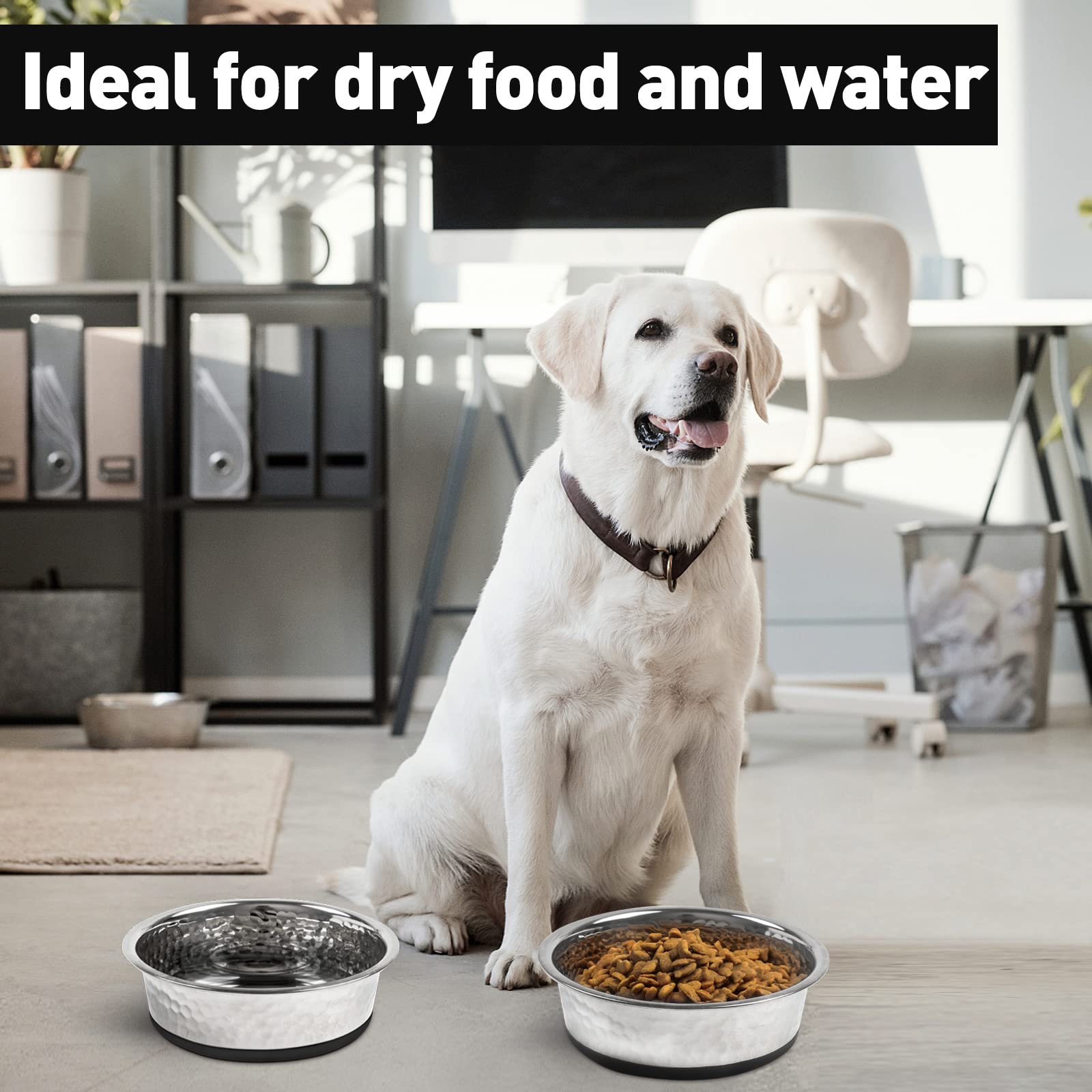 Ciotola Facile Pulire Atossica 2 Ciotole Per Cani In Acciaio Inox, Con Supporto Regolabile In Ciotola Per Cani Acciaio