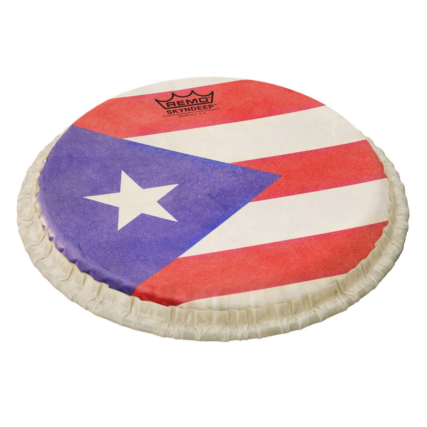 Amazon.com: Remo SKYNDEEP Conga Drumhead Tucked Puerto Rican Flag