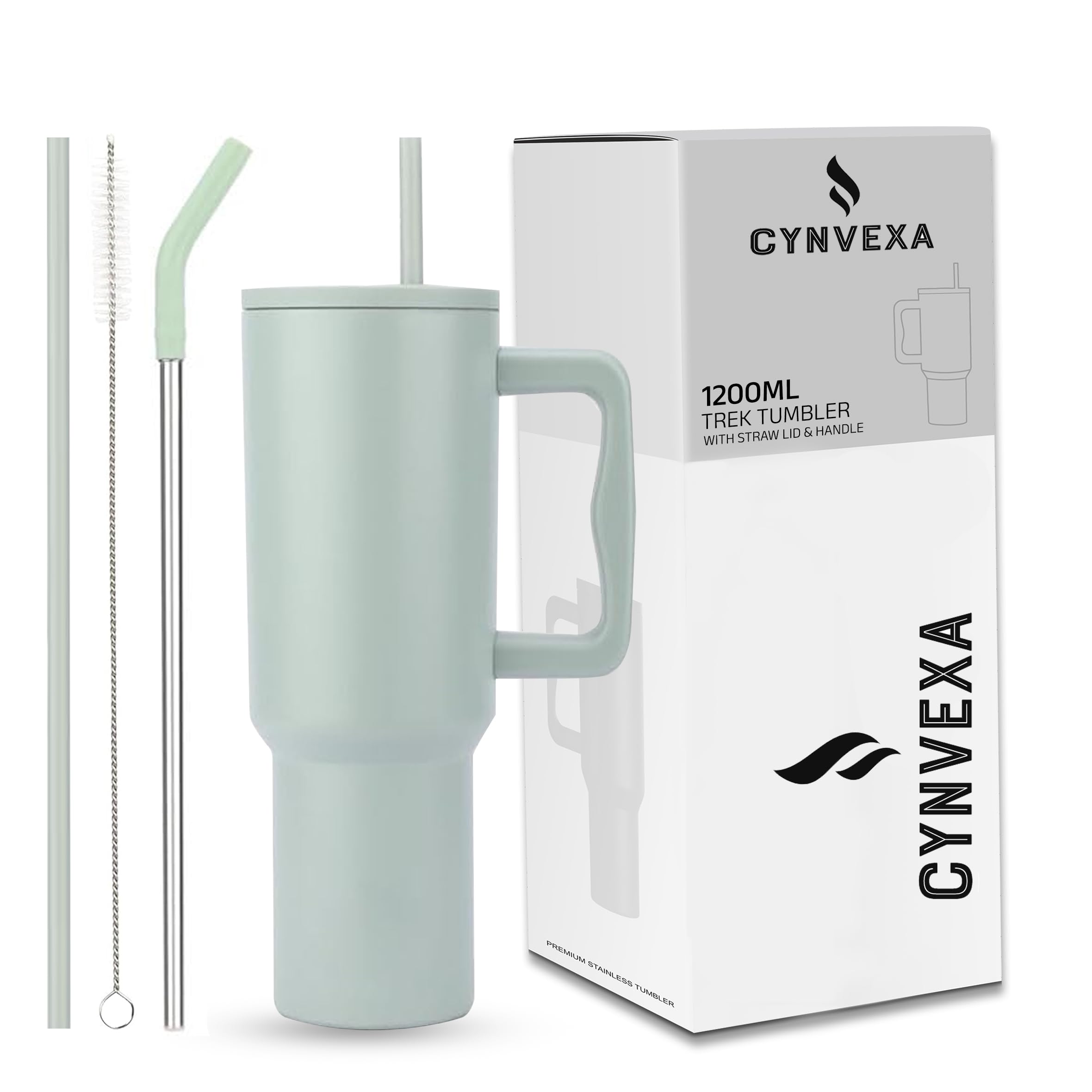 Tumbler with lid and Straw 1200ML Cup Stainless Steel Vacuum Insulated Tumbler for Water, Iced Tea or Coffee 1.2L Office Gym Travelling (Pista)