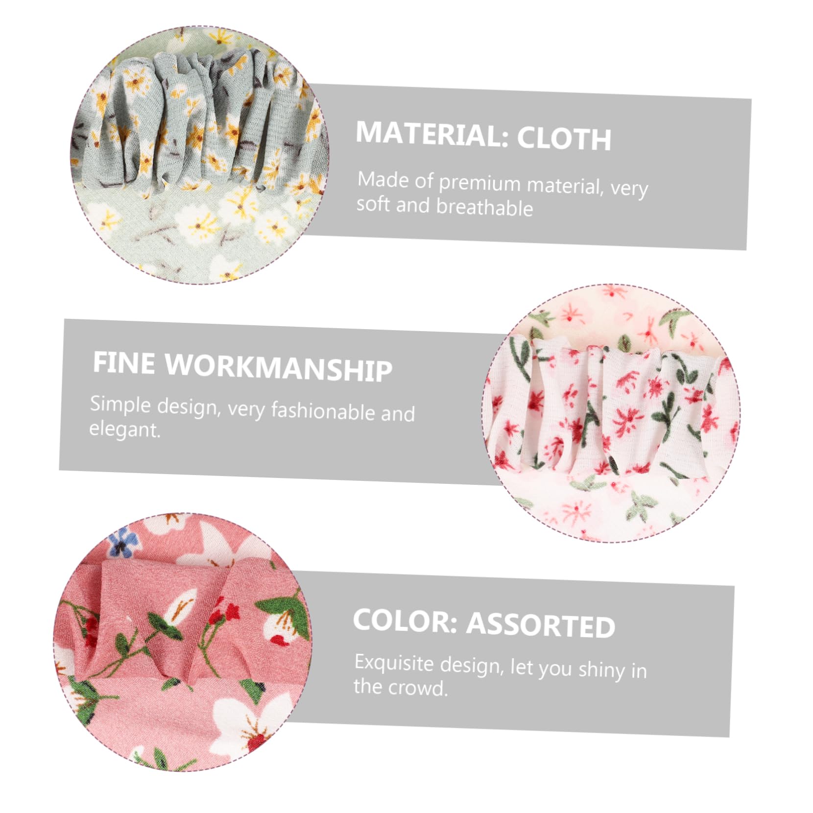 Housoutil 18pezzi Fasce Elastiche Triangolari Floreali Per Bandana Boho Headband Per Yoga e Attività Accessori Femminili Versatili