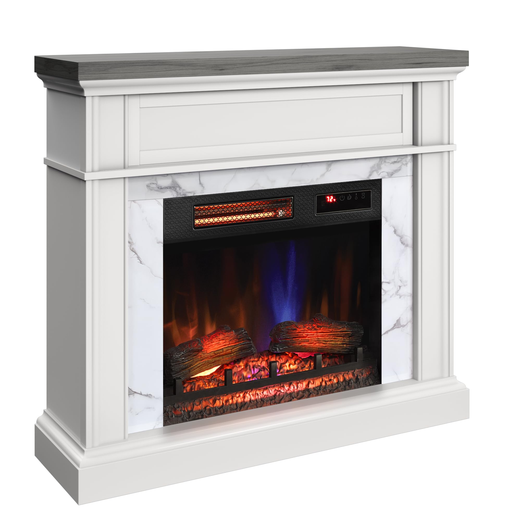 Snapklik.com : Duraflame Wall Mantel Electric Fireplace