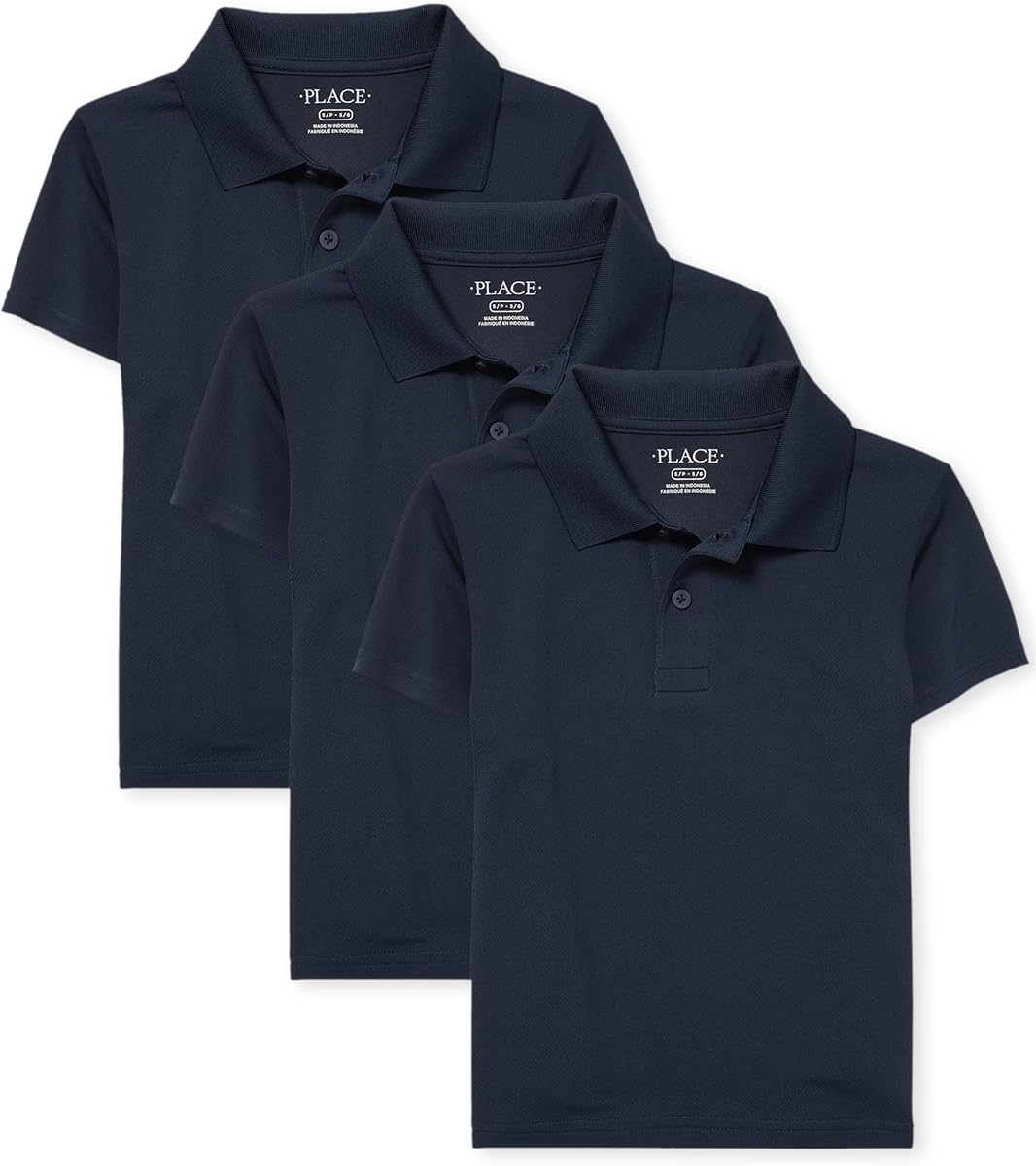 The Children's Place Boys' Short Sleeve Pique Polo, 3 Pack