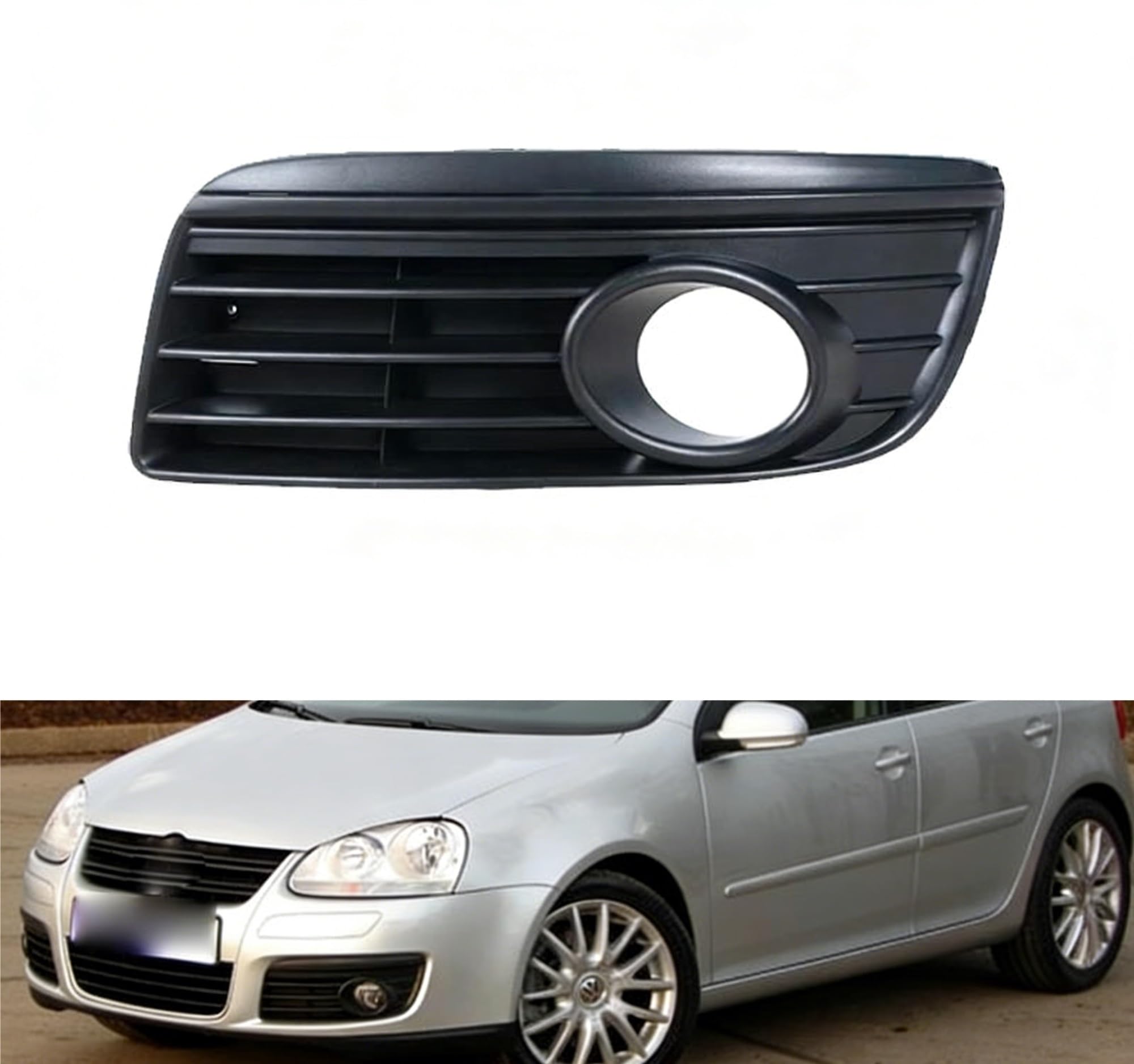 Faro Antiniebla Rejilla PARA Golf 5 PARA GT 2006-2009 1k0853666AD 1k0853665AD Marco Luz Antiniebla Coche Luz PARAchoques Delantero Cubierta De Rejilla Faro Antiniebla Cubrir(1PC Right side)