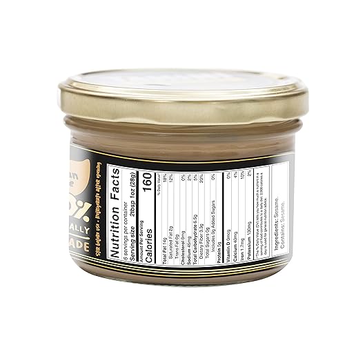 Miniatura 6 de Halva Kingdom Pasta de sésamo tahini artesanal totalmente natural  Pasta de sésamo 100% pura rica y cremosa molida, salsa tahini, aderezo y