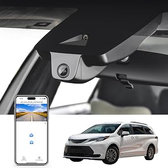 Mangoal 4K Dash Cam Custom fit for Toyota Sienna Gen4 XL40 2021 2022 2023 2024 2025 2026, LE Limited XLE Platinum XSE etc, Integrated OEM Look, UHD 2160P Video, App & WiFi, GPS, 64GB Card
