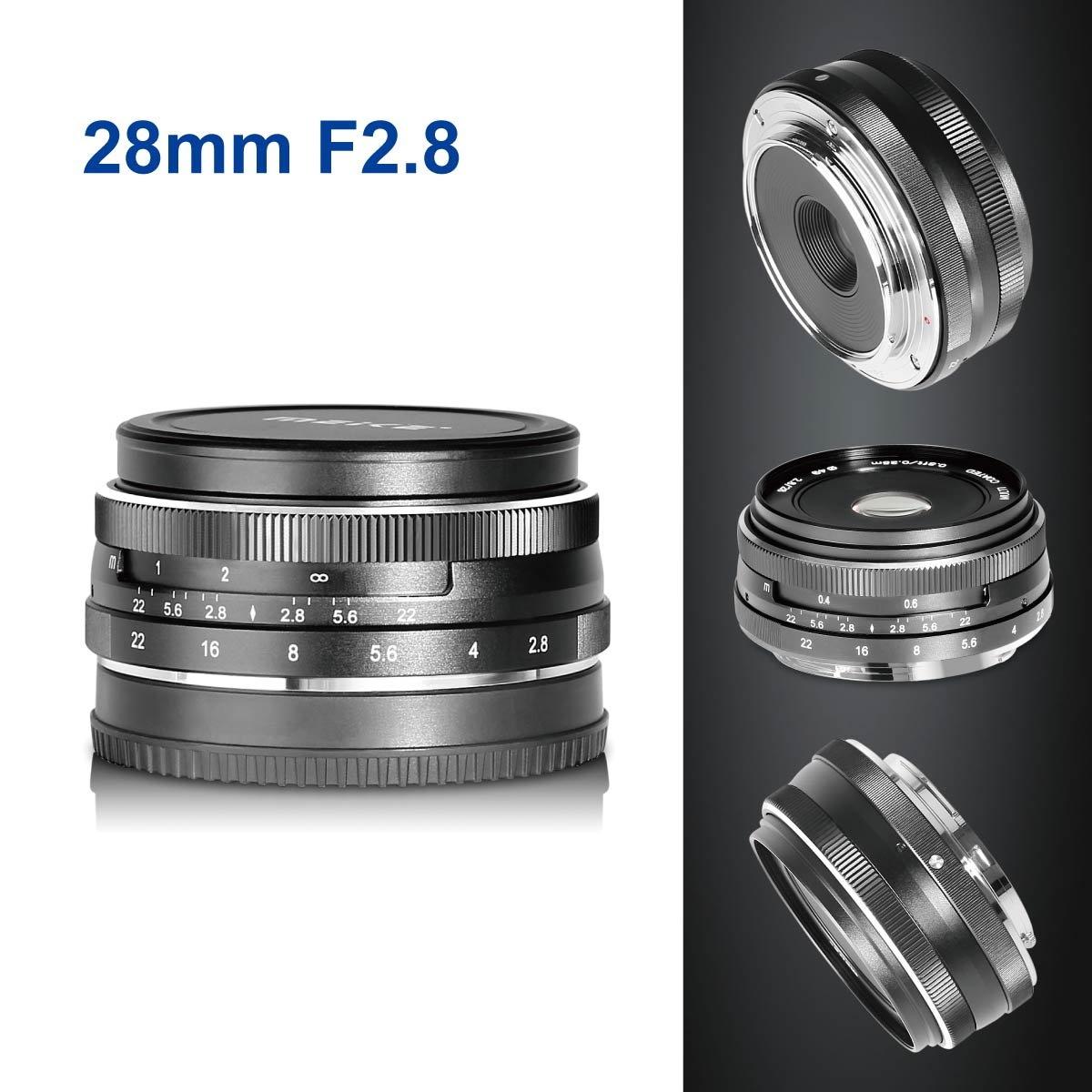FUJIFILMミラーレスカメラ対応！28mm F2.8 格安美品！単焦点レンズ Amazon | Meike 28mm f2.8 固定マニュアルフォーカスレンズ 富士