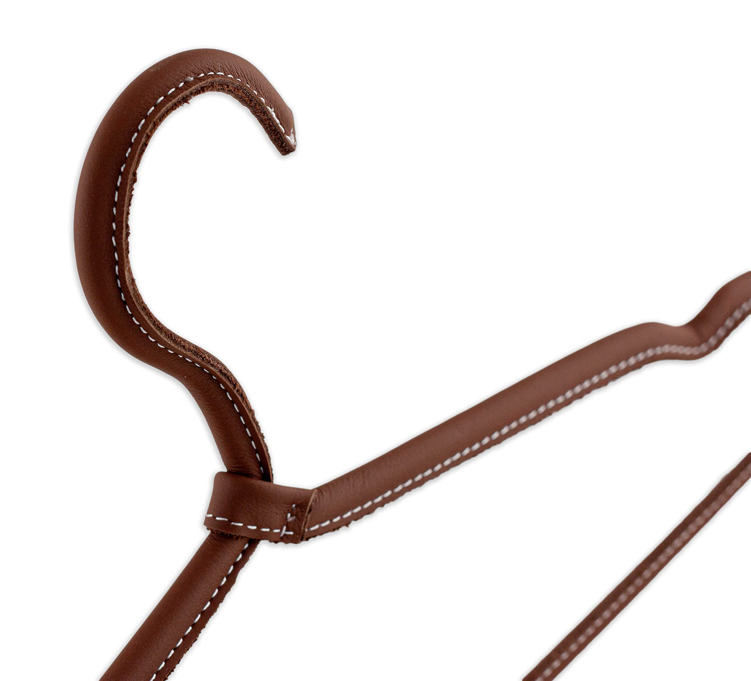 Brute Strength – Kleiderbügel aus Leder – Cognac – 6 Stück