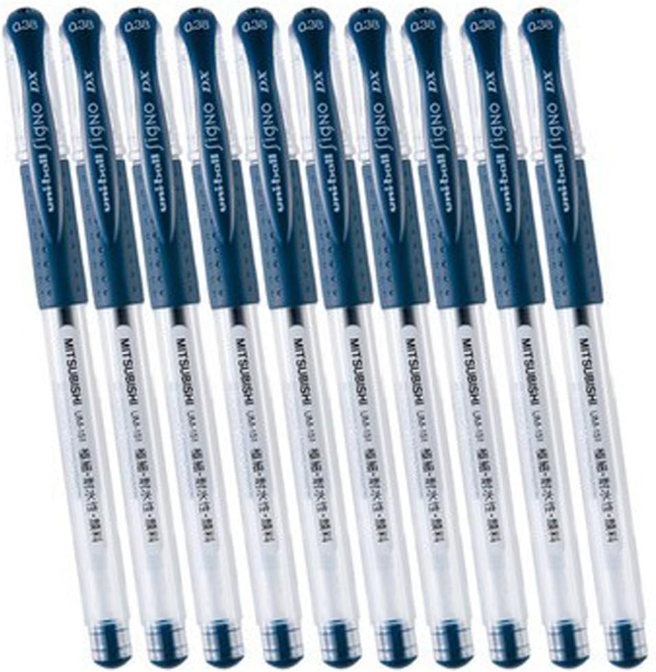 Signo DX UM-151 Gel Ink Pen 10 Set(Blue-Black)