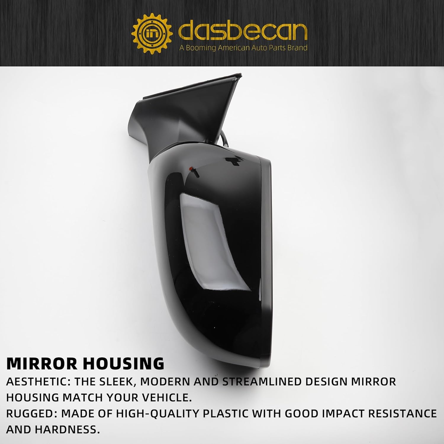 Dasbecan Left Driver Side Mirror Compatible with Honda CRV 2017-2022 Manual Folding Power Glass Non-Heated Rear View Mirror Replaces HO1320317 3Pins