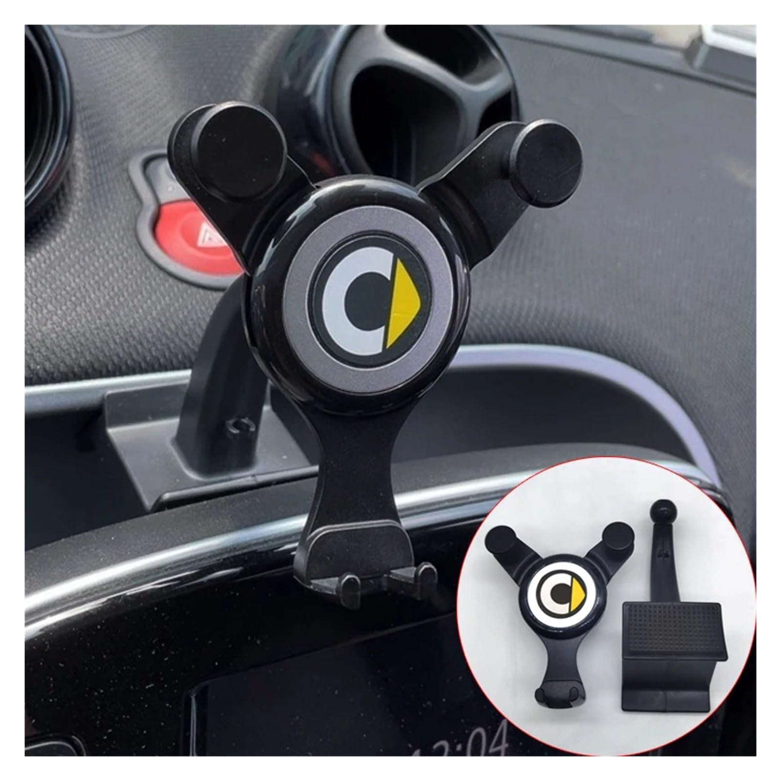 Muzhen Store Soporte for teléfono móvil for Coche, Marco de navegación, Soporte de Gravedad Compatible con Smart 453