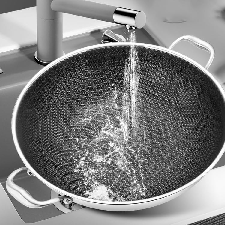 Wok grande con mango desmontable antiadherente 44 cm miniatura 5