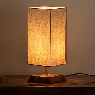 ExclusiveLane 'Aura Light' Mango Wooden Table Lamp for Bedroom Living Room Home Decoration & Bedside Lamp Bed Lamps for Side Table Side Lamp for Bed Room (33 Cm, Without Bulb, Handcrafted)-picture-15