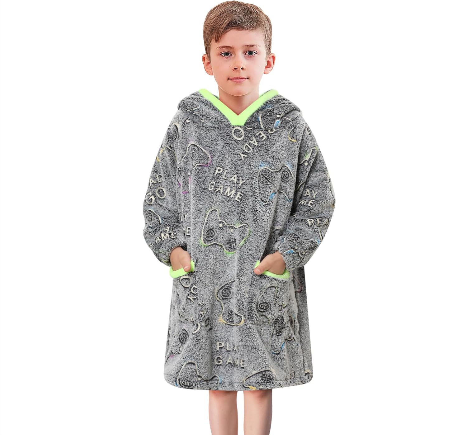 Redair Kids Wearable Blanket Hoodie Boys Girls Comfort Hooded Blanket Sweater with Pocket Cute Birthday Gifts 2-10Y - Image 7