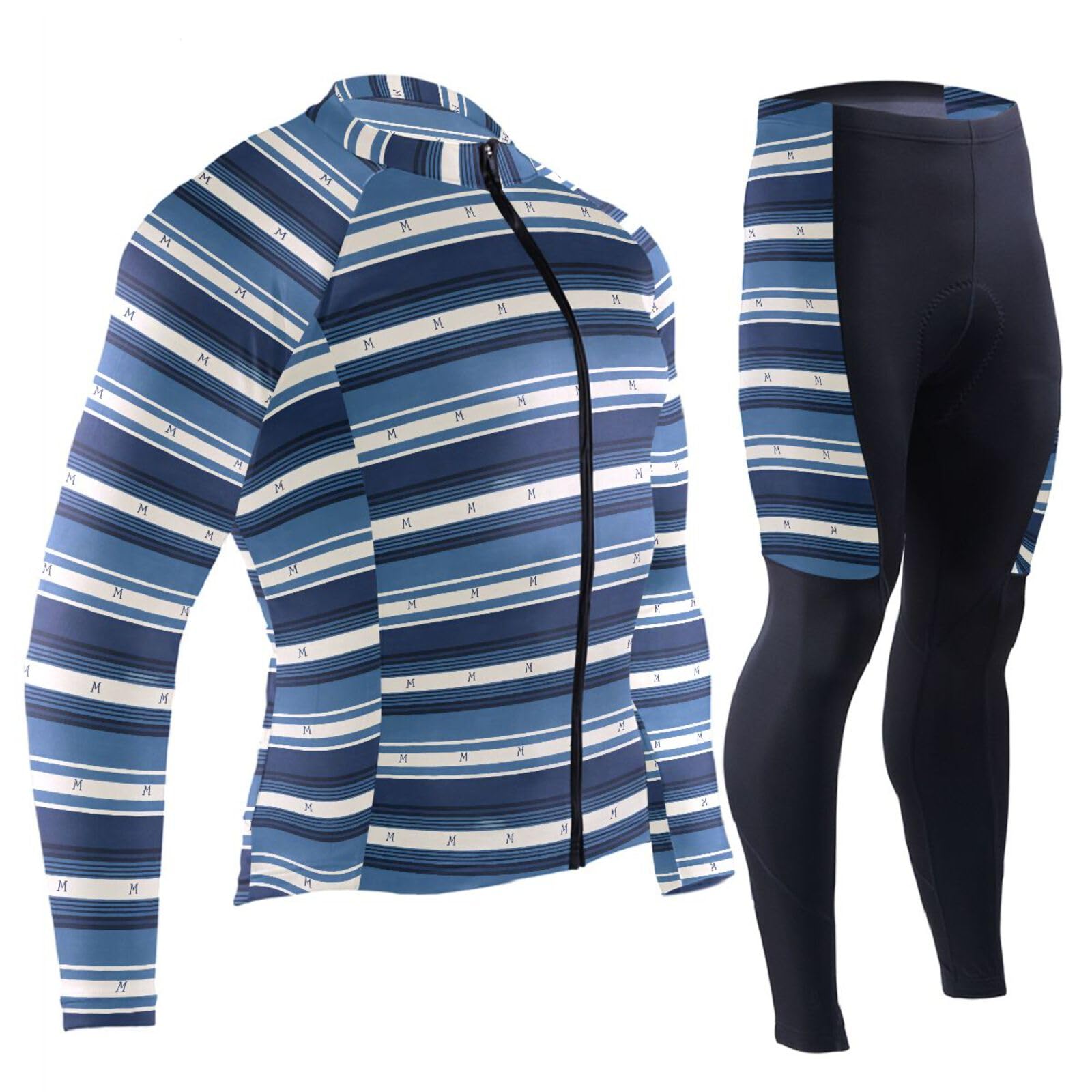 Winter Radtrikot mit Taschen Winddicht Trikot Herren Langarm 3D Gepolstert