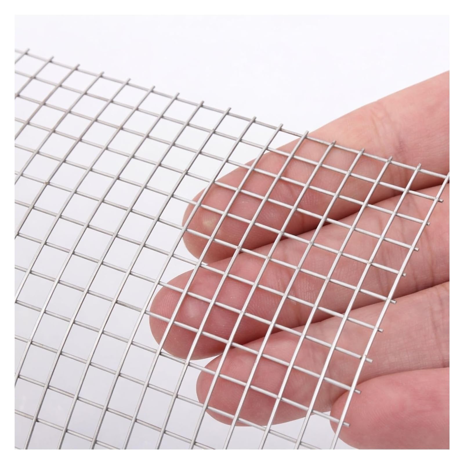 ZCXMNL Welded Wire Mesh, Stainless Steel Garden Fencing Roll, Multipurpose Hardware Cloth 15x15mm Hole Anti-rust Easy to Cut with Fixed Cable Tie for Poultry House(1x20m)