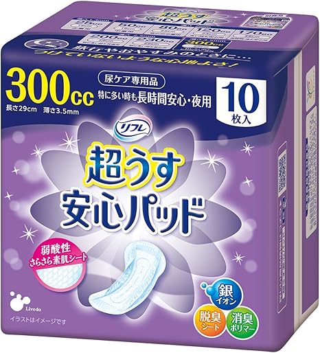 Amazon まとめ買い リフレ 安心パッド 300ｃｃ 10枚入 6個 リフレ 軽失禁パッド