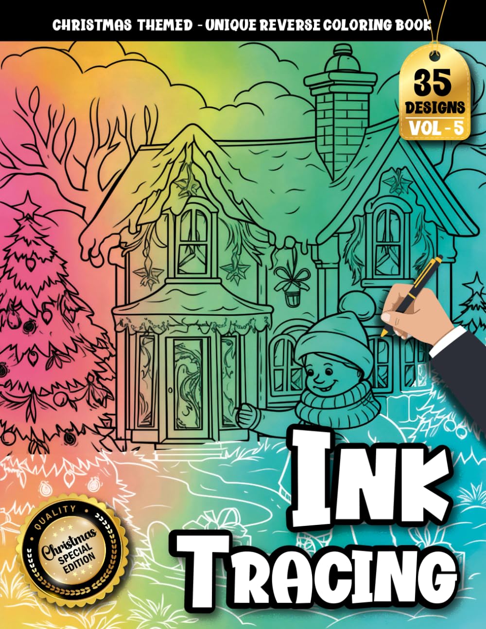 Ink Tracing Book For Adults: A Beautiful Christmas Coloring Escape – Trace, Relax, and Rediscover Your Creative Spirit (Cozy Christmas Tracing Series)
