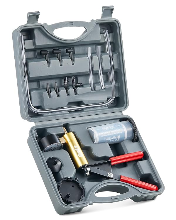 OMT One-Man Brake Bleeder Kit with Hand Vacuum Pump & Gauge, Gray by Orion Motor Tech - Used condition - CA$27.59