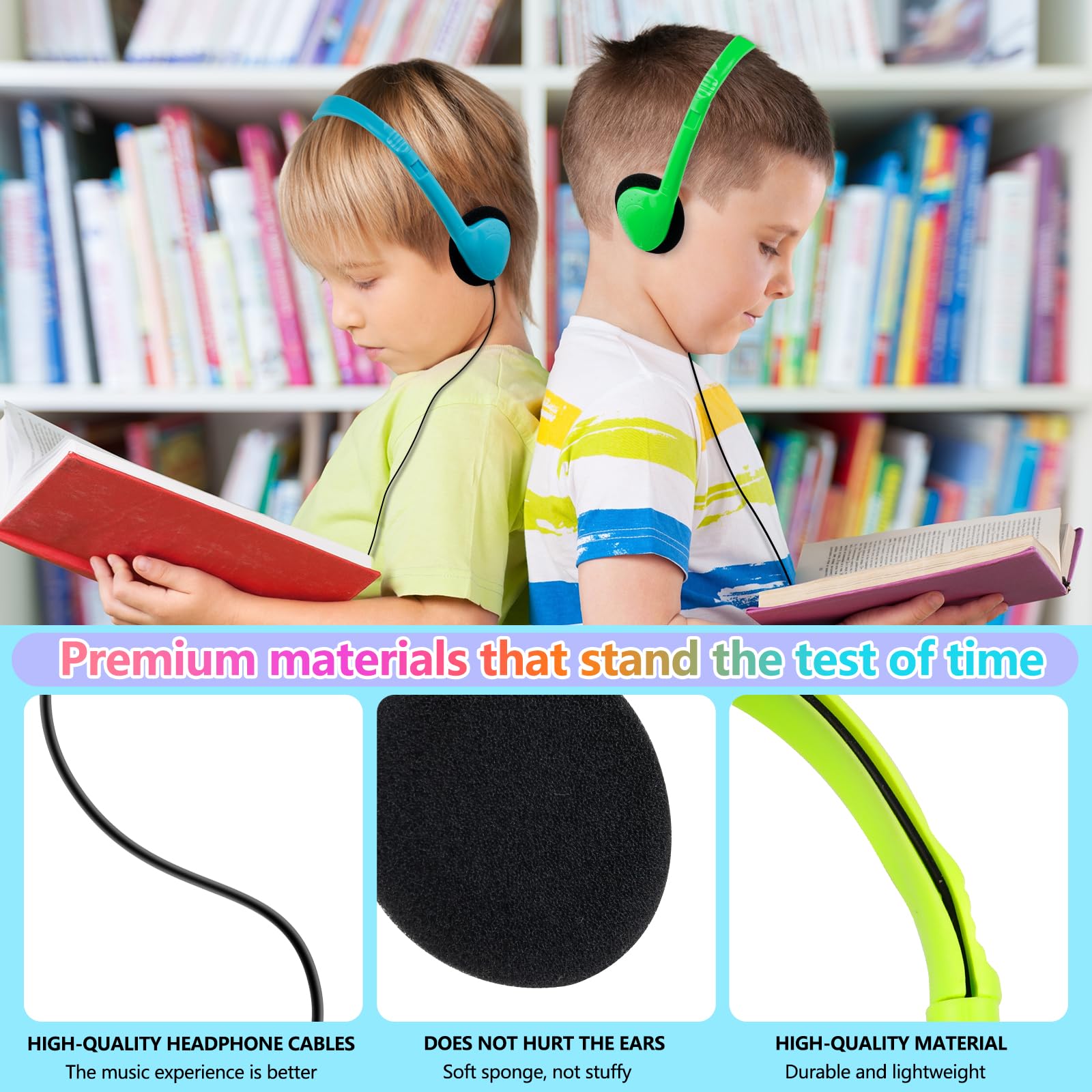 Lot de 50 écouteurs USB C pour l'école Classrrom