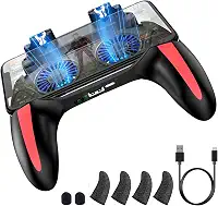 TRILINK Controlador de Jogo Móvel com Banco de Potência de 4000Mah e Ventilador de Resfriamento, Controlador de Jogo de Telefone com Joystick de Acionamento L1R1 para Pubg/Call Of Duty/Fortnite, Gamep