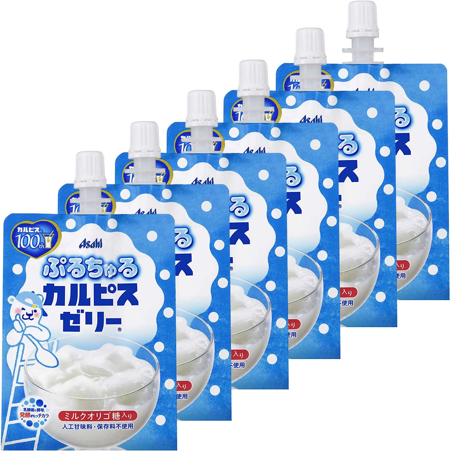 Amazon.co.jp: ぷるちゅる「カルピスゼリー」 口栓付パウチ 180g×6本