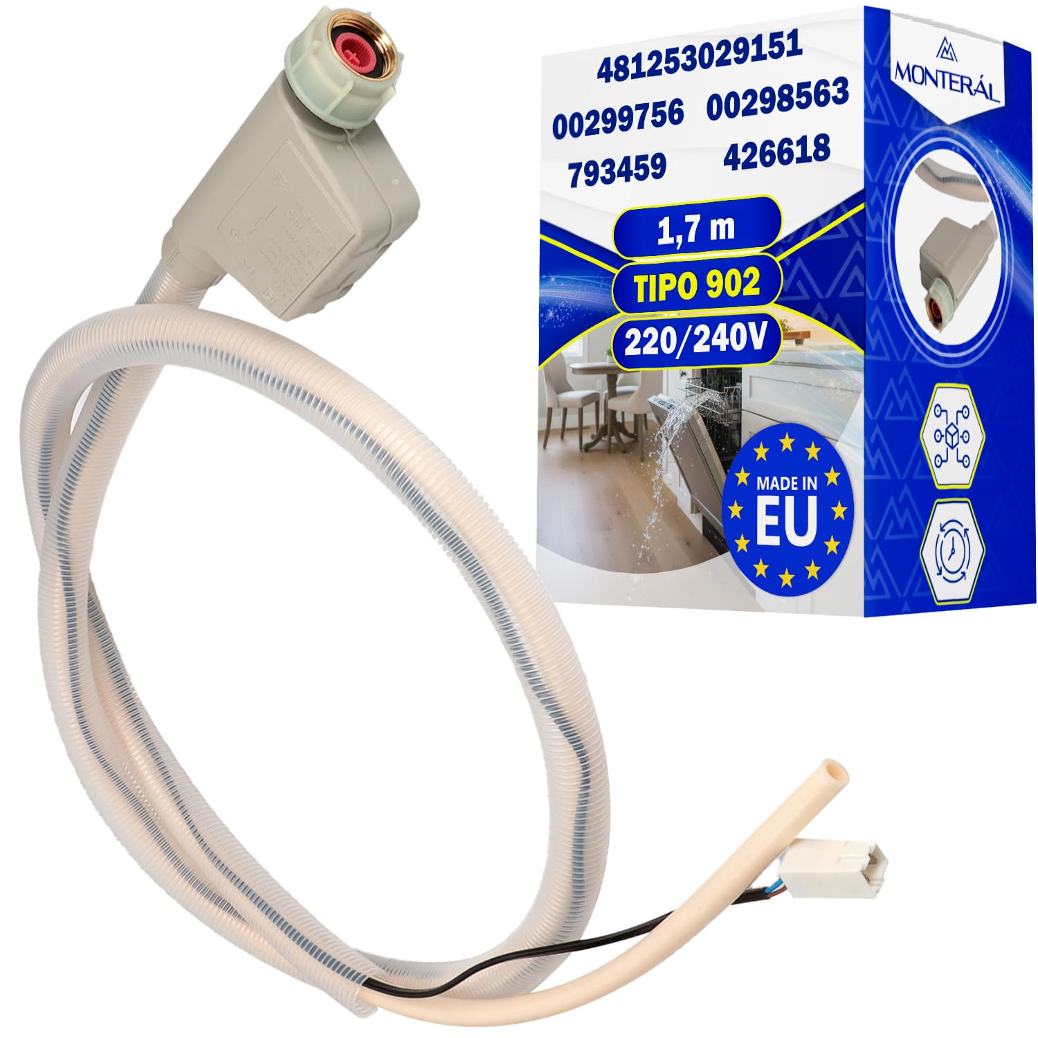 Aquastop Schlauch Spülmaschine 1,7m Typ 902 00299756 für Bosch für Balay