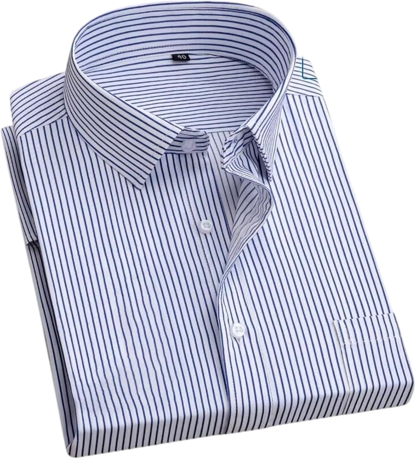 Men's Summer Striped Short-Sleeved Shirt Business Casual Formal Comfortable