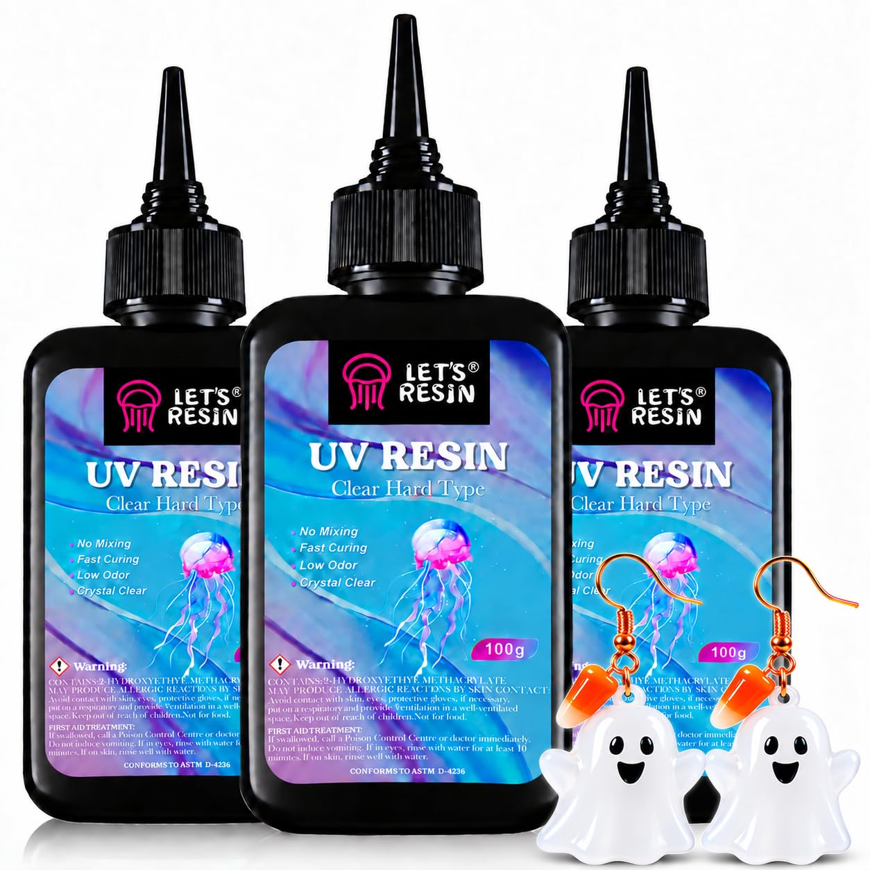 LET'S RESIN UV Resin, 300g Hard Resin Kit for Craft, Casting, Silicone Mold