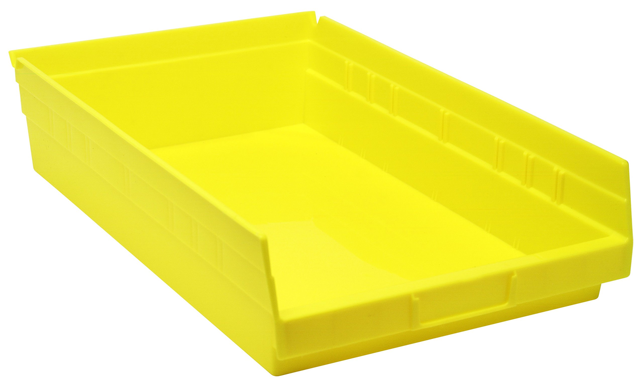 Quantum Storage SystemsQuantum Storage QSB110YL 8-Pack 4" Hanging Plastic Shelf Bin Storage Containers, 17-7/8" x 11-1/8" x 4", Yellow