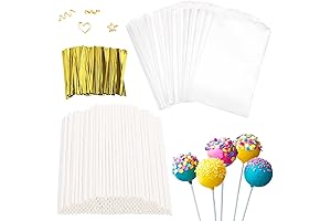 600 Pcs Cake Pop Sticks and Wrapper Kit - Your DIY Baking...