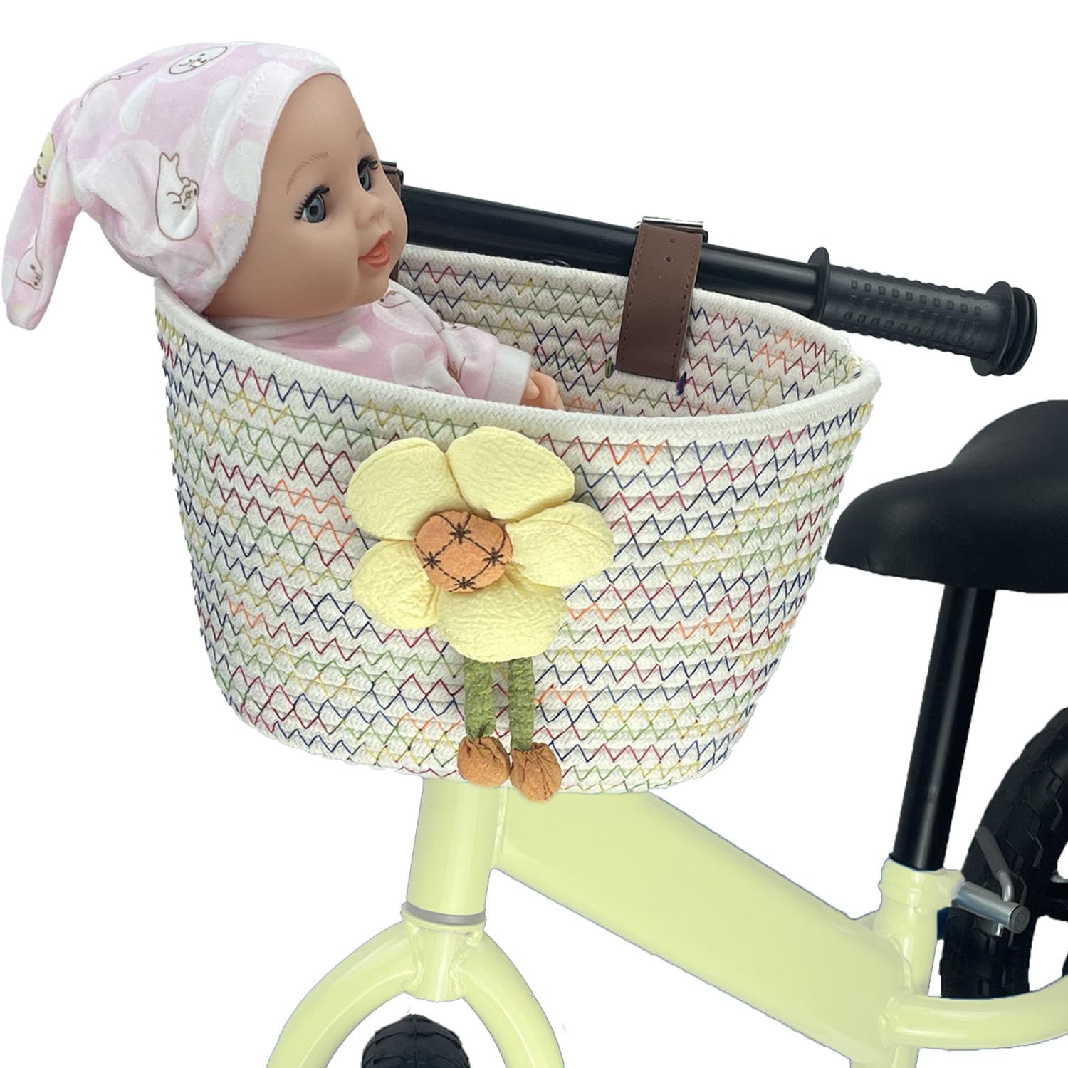 SAMORE Kids Bike Basket Front Bicycle Basket for Girls