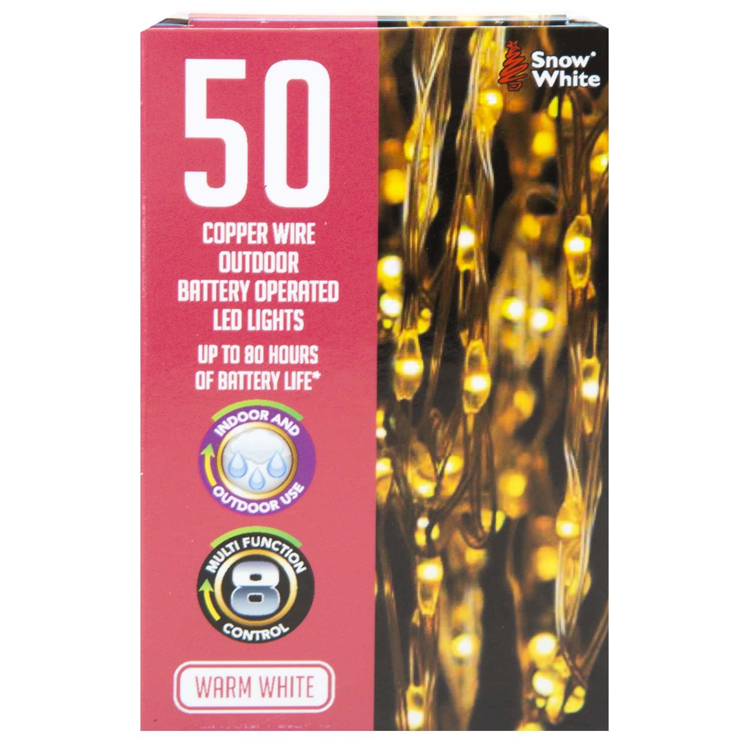 VFM e-Store Copper Wire Lights - White
