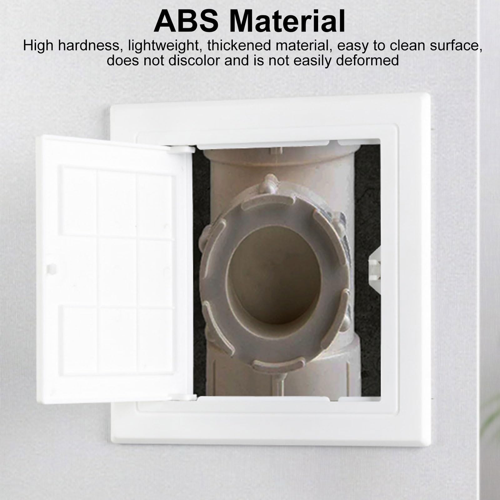 Plastikowa uszczelka ciśnieniowa do drzwi wejściowych ABS osłona rewizji ściany do hydraulicznych elektrycznych systemów alarmowych ogrzewania (biała, 10 x 10 cm / 4 x 4 cale) - łatwa w instalacji