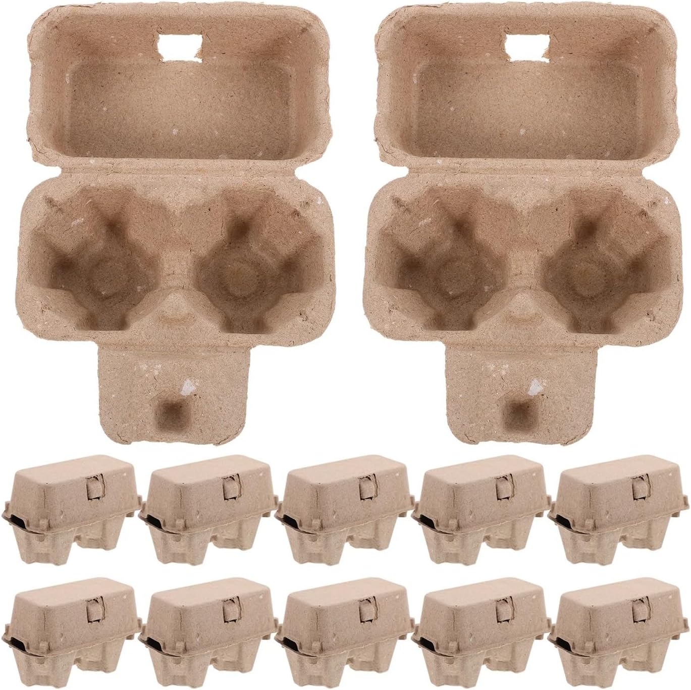 12 Pack Pulp Egg Cartons Bulk Paper Egg Tray Holder Storage Boxes for Fridge Organization